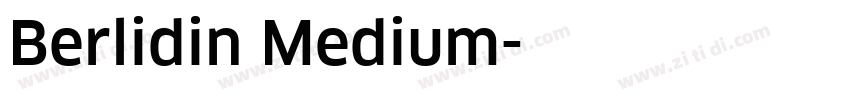 Berlidin Medium字体转换